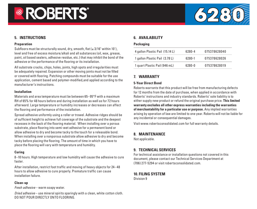 Pegamento 6280 ROBERTS - Imagen 3