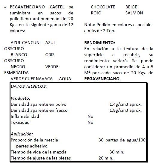 Pegamento PEGA VENECIANO - Imagen 5